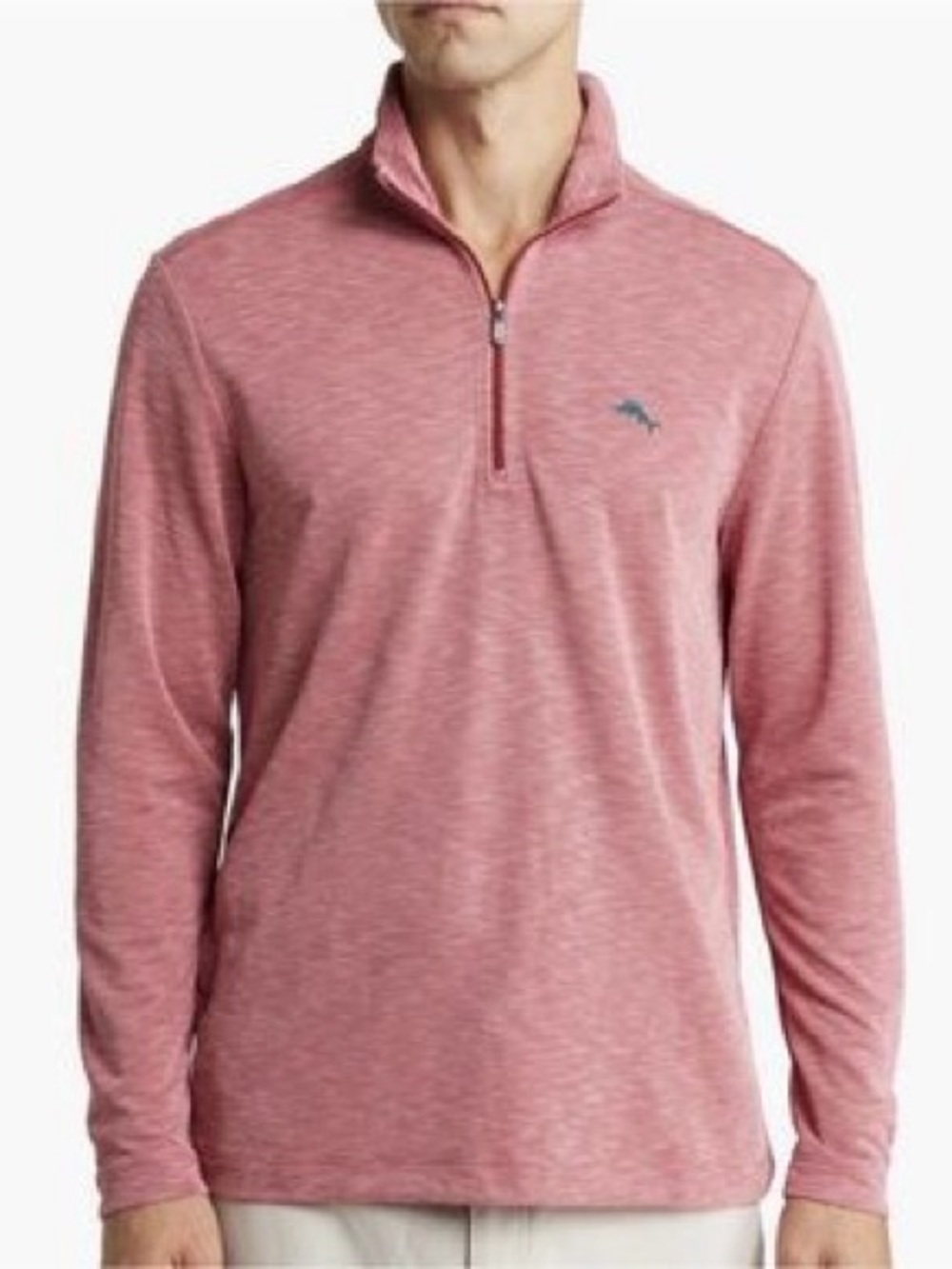 Tommy Bahama Heathered Rose Quarter-Zip Pullover